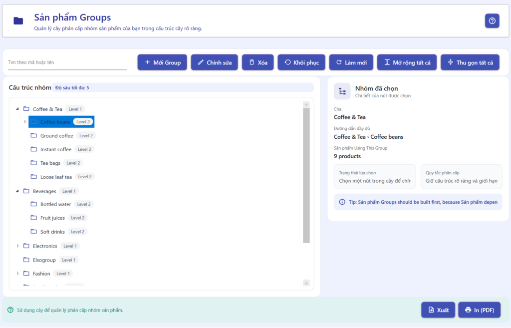 master data product group